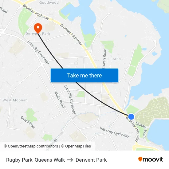Rugby Park, Queens Walk to Derwent Park map