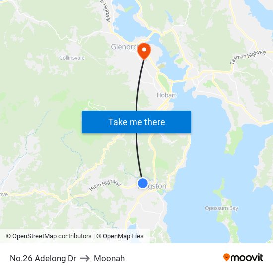 No.26 Adelong Dr to Moonah map