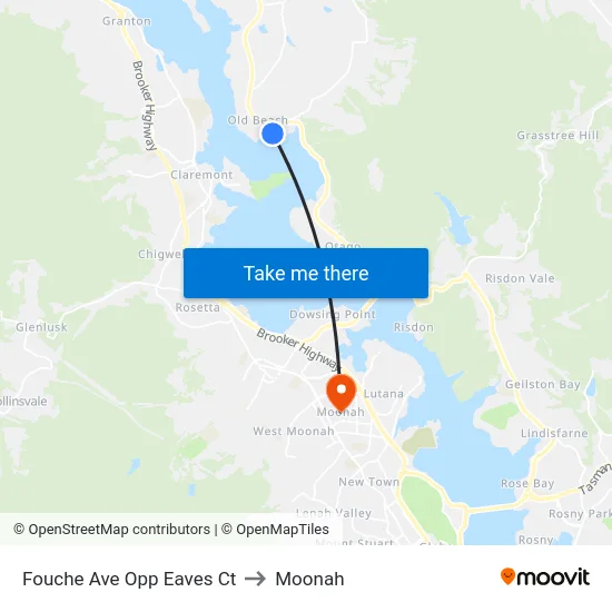 Fouche Ave Opp Eaves Ct to Moonah map