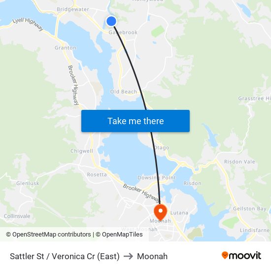 Sattler St / Veronica Cr (East) to Moonah map