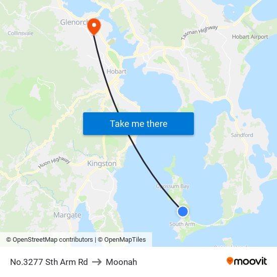 No.3277 Sth Arm Rd to Moonah map