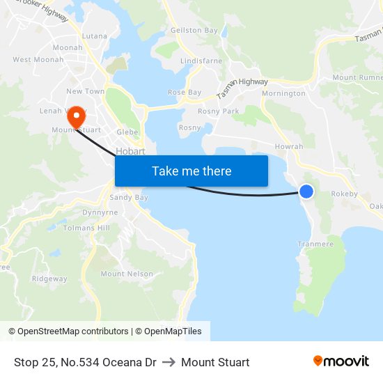 Stop 25, No.534 Oceana Dr to Mount Stuart map