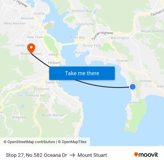 Stop 27, No.582 Oceana Dr to Mount Stuart map