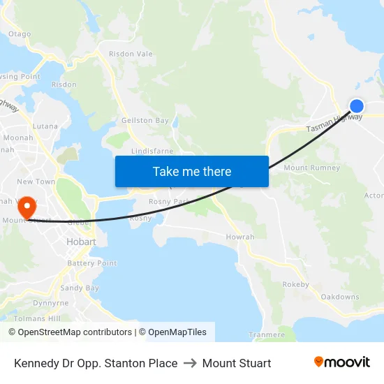 Kennedy Dr Opp. Stanton Place to Mount Stuart map