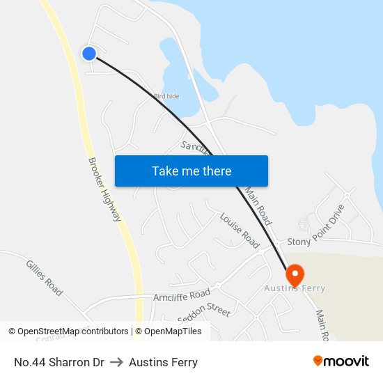 No.44 Sharron Dr to Austins Ferry map