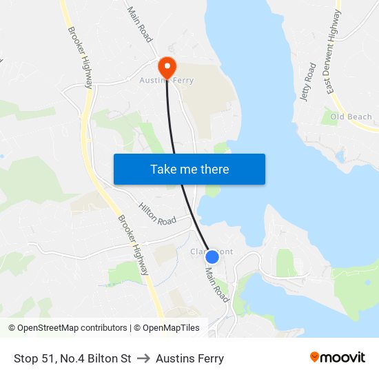 Stop 51, No.4 Bilton St to Austins Ferry map
