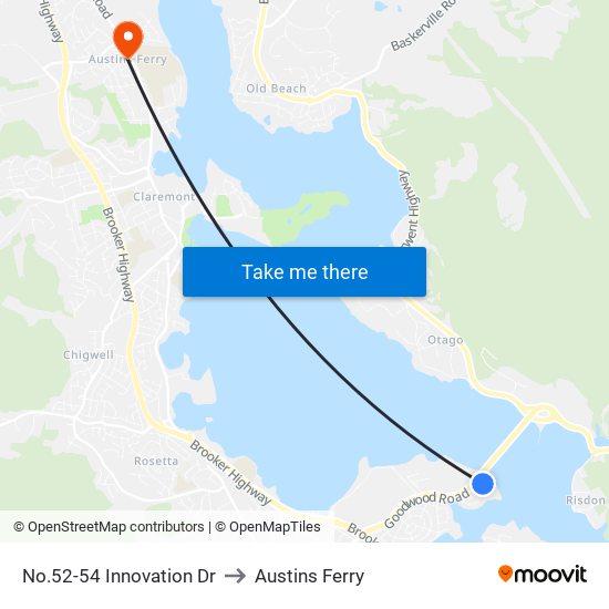 No.52-54 Innovation Dr to Austins Ferry map