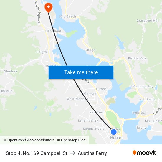 Stop 4, No.169 Campbell St to Austins Ferry map