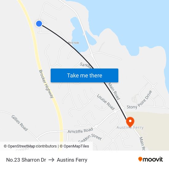 No.23 Sharron Dr to Austins Ferry map