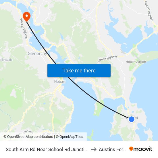 South Arm Rd Near School Rd Junction to Austins Ferry map