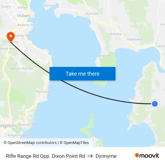 Rifle Range Rd Opp. Dixon Point Rd to Dynnyrne map
