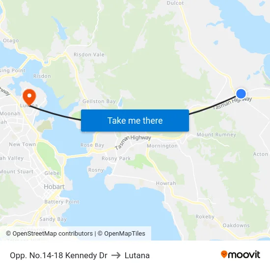 Opp. No.14-18 Kennedy Dr to Lutana map