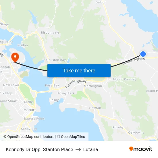 Kennedy Dr Opp. Stanton Place to Lutana map