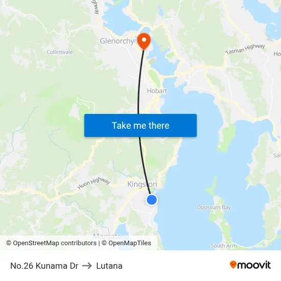 No.26 Kunama Dr to Lutana map
