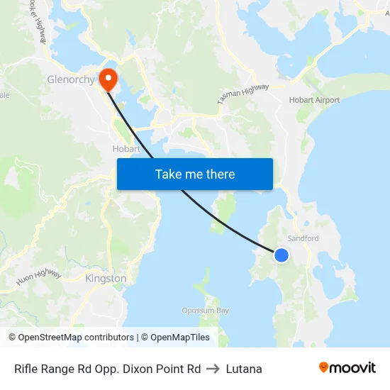 Rifle Range Rd Opp. Dixon Point Rd to Lutana map