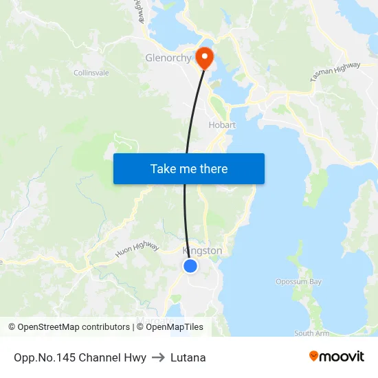 Opp.No.145 Channel Hwy to Lutana map