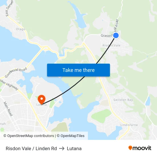 Risdon Vale / Linden Rd to Lutana map