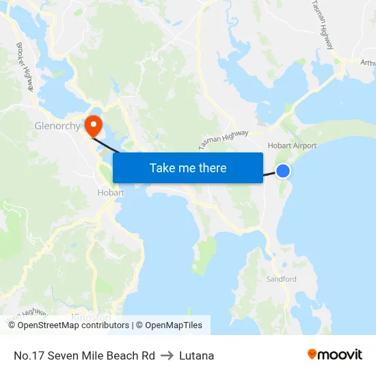 No.17 Seven Mile Beach Rd to Lutana map