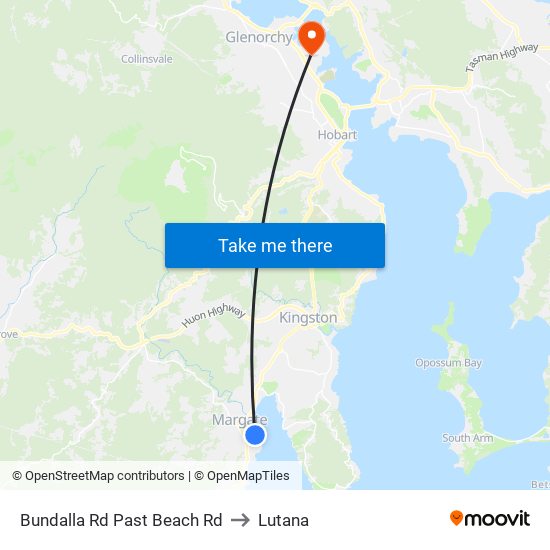 Bundalla Rd Past Beach Rd to Lutana map