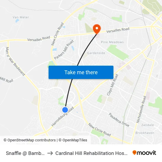 Snaffle @ Bamboo to Cardinal Hill Rehabilitation Hospital map