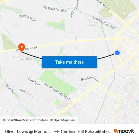 Oliver Lewis @ Merino Outbound to Cardinal Hill Rehabilitation Hospital map