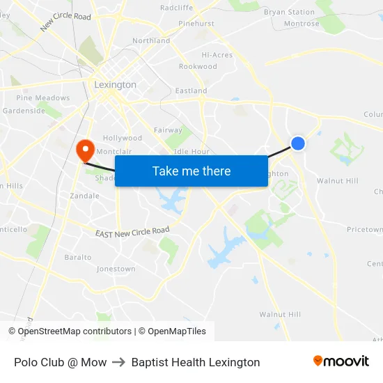 Polo Club @ Mow to Baptist Health Lexington map