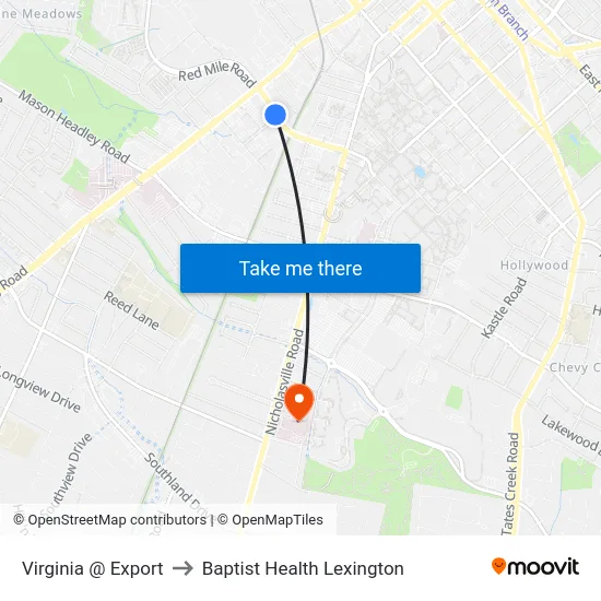 Virginia @ Export to Baptist Health Lexington map
