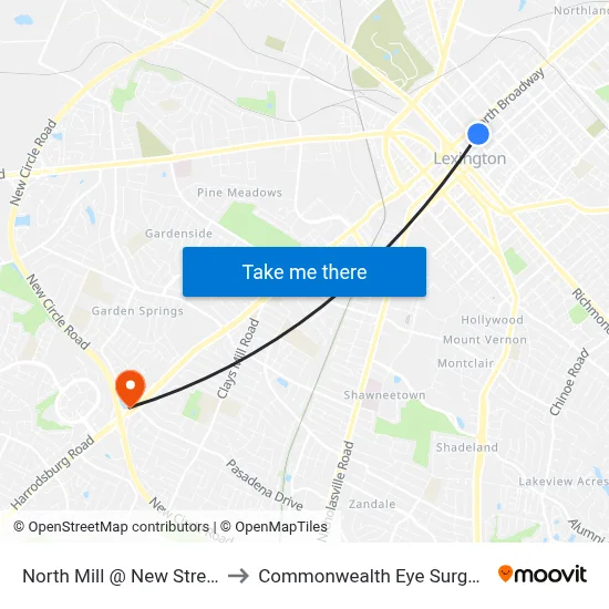 North Mill @ New Street to Commonwealth Eye Surgery map