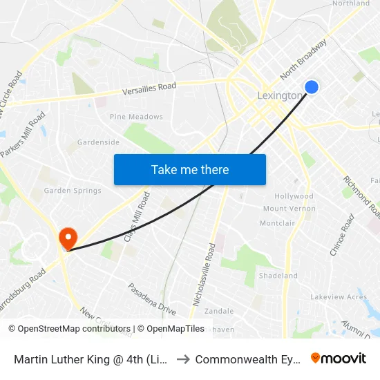 Martin Luther King @ 4th (Living Arts An to Commonwealth Eye Surgery map