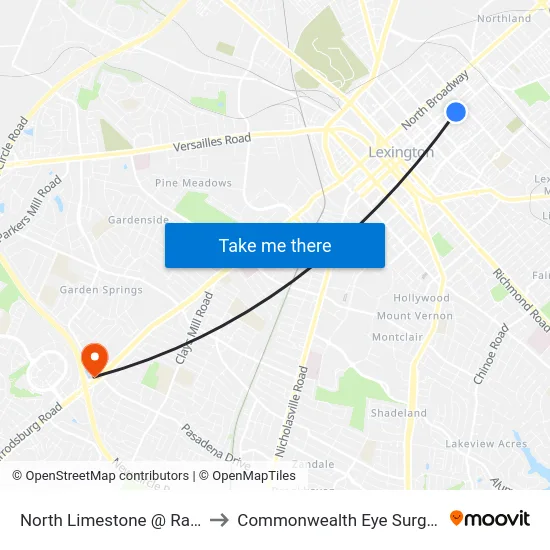 North Limestone @ Rand to Commonwealth Eye Surgery map