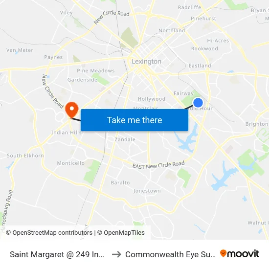 Saint Margaret @ 249 Inbound to Commonwealth Eye Surgery map