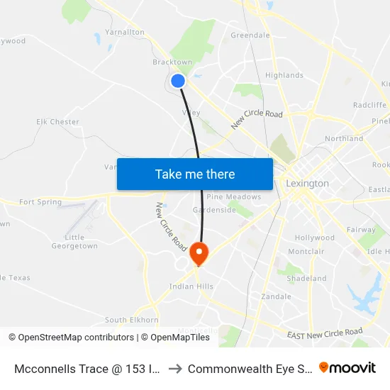Mcconnells Trace @ 153 Inbound to Commonwealth Eye Surgery map