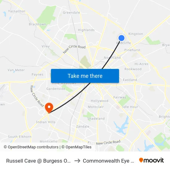 Russell Cave @ Burgess Outbound to Commonwealth Eye Surgery map