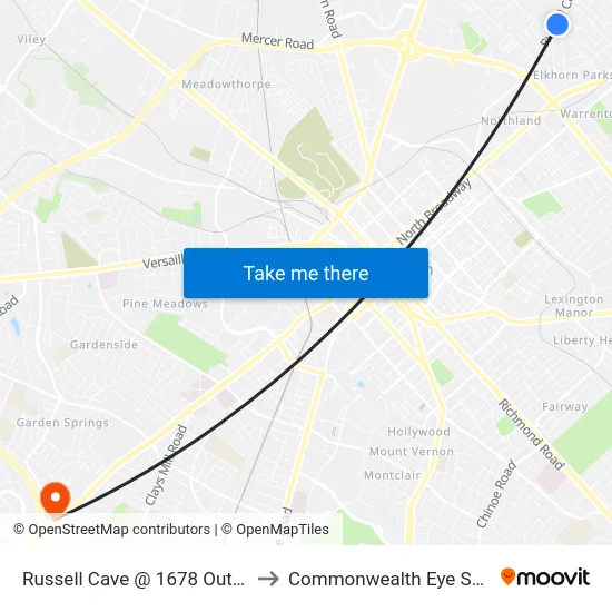 Russell Cave @ 1678 Outbound to Commonwealth Eye Surgery map