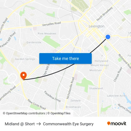 Midland @ Short to Commonwealth Eye Surgery map