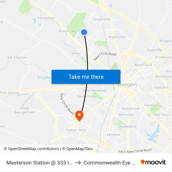 Masterson Station @ 333 Inbound to Commonwealth Eye Surgery map