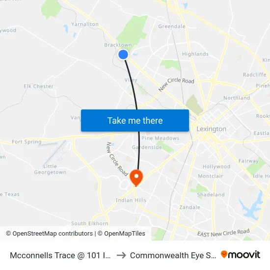 Mcconnells Trace @ 101 Inbound to Commonwealth Eye Surgery map