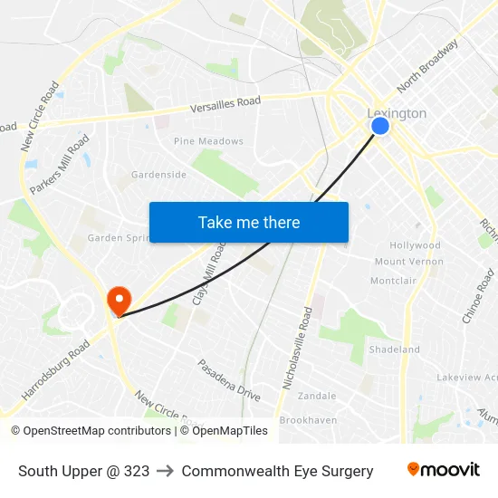 South Upper @ 323 to Commonwealth Eye Surgery map