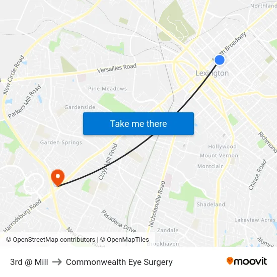 3rd @ Mill to Commonwealth Eye Surgery map
