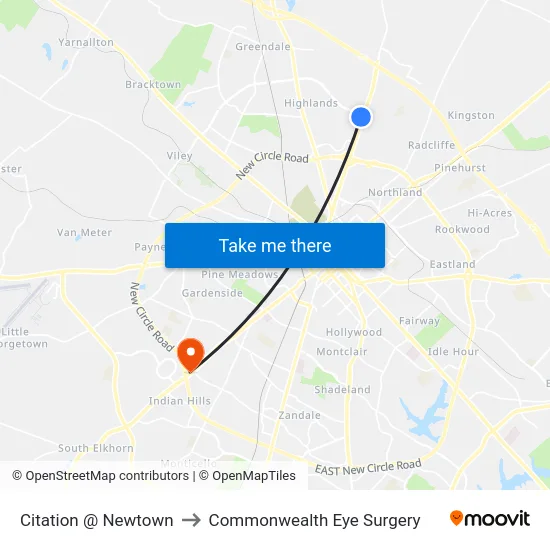 Citation @ Newtown to Commonwealth Eye Surgery map