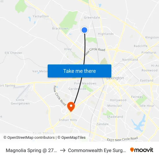 Magnolia Spring @ 2701 to Commonwealth Eye Surgery map