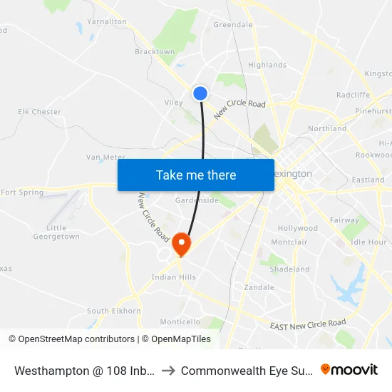 Westhampton @ 108 Inbound to Commonwealth Eye Surgery map