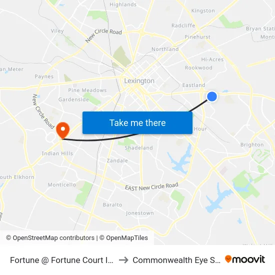 Fortune @ Fortune Court Inbound to Commonwealth Eye Surgery map