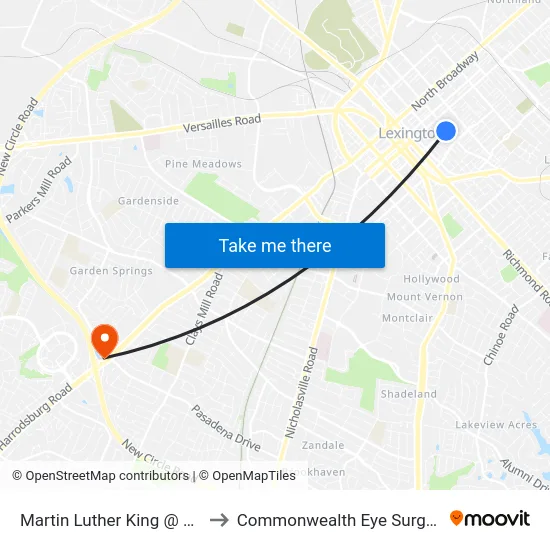 Martin Luther King @ 3rd to Commonwealth Eye Surgery map