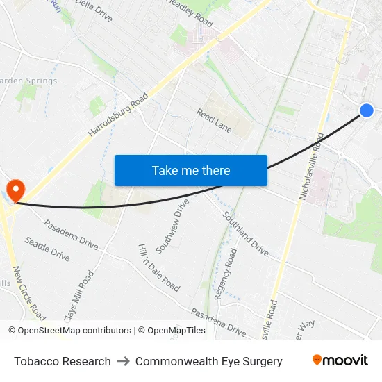 Tobacco Research to Commonwealth Eye Surgery map