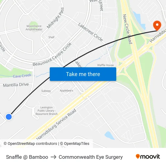 Snaffle @ Bamboo to Commonwealth Eye Surgery map