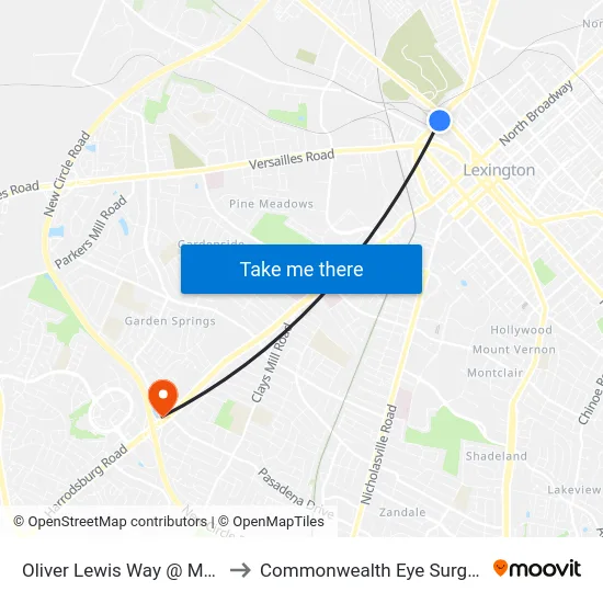 Oliver Lewis Way @ Main to Commonwealth Eye Surgery map