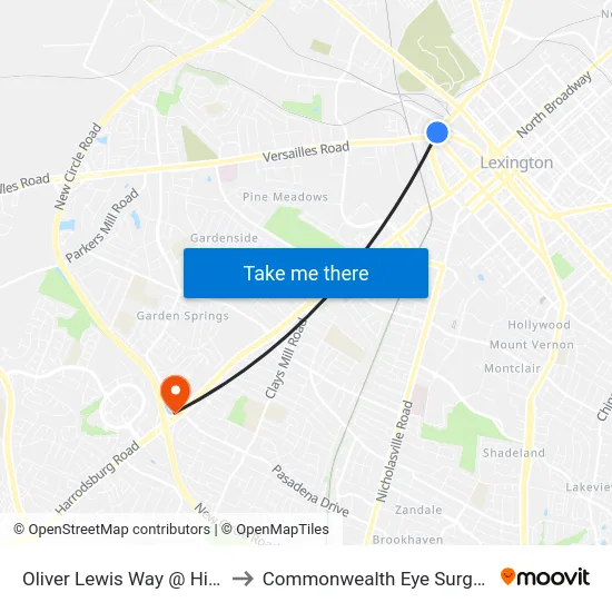 Oliver Lewis Way @ High to Commonwealth Eye Surgery map