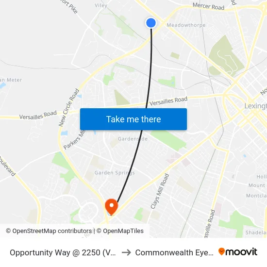 Opportunity Way @ 2250 (Va Housing) to Commonwealth Eye Surgery map