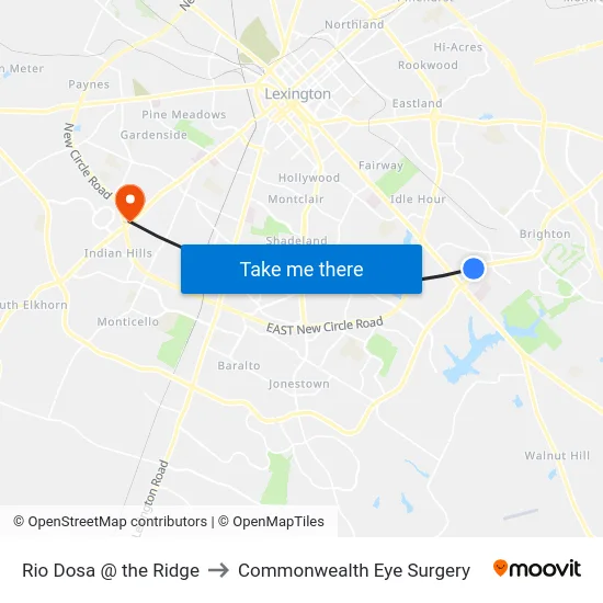 Rio Dosa @ the Ridge to Commonwealth Eye Surgery map